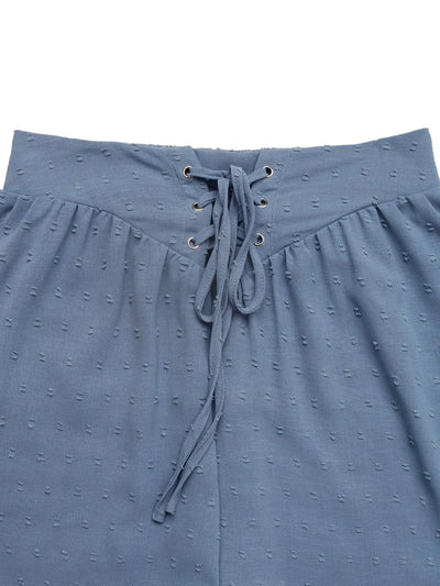 Swiss Dot Lace Up Shorts - Byyde