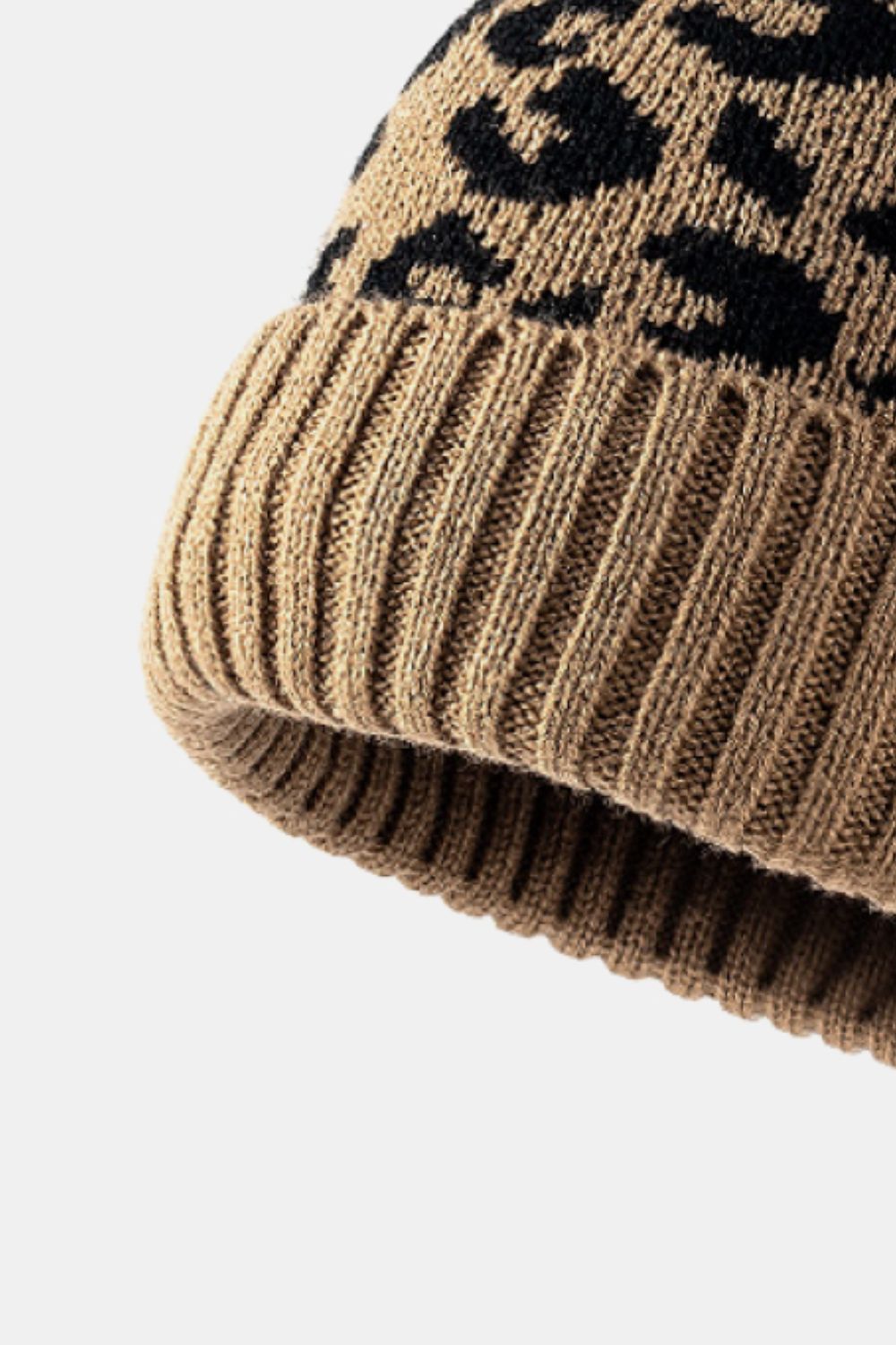 Leopard Pom-Pom Cuffed Beanie - Byyde
