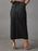 Raw Hem Front Slit Denim Midi Skirt - Byyde