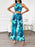 Devine Printed Halter Neck Top and Pants Set - Byyde