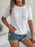 Openwork Round Neck Short Sleeve Knit Top - Byyde