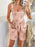 Devine Flower Wide Strap Overalls with Pockets - Byyde