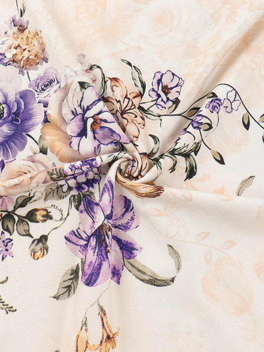 Floral Print Bodycon Maxi Dress with Spaghetti Straps - Byyde