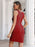 Ruched Square Neck Mini Tank Dress - Byyde