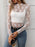 Floral Mock Neck Long Sleeve Mesh Top - Byyde