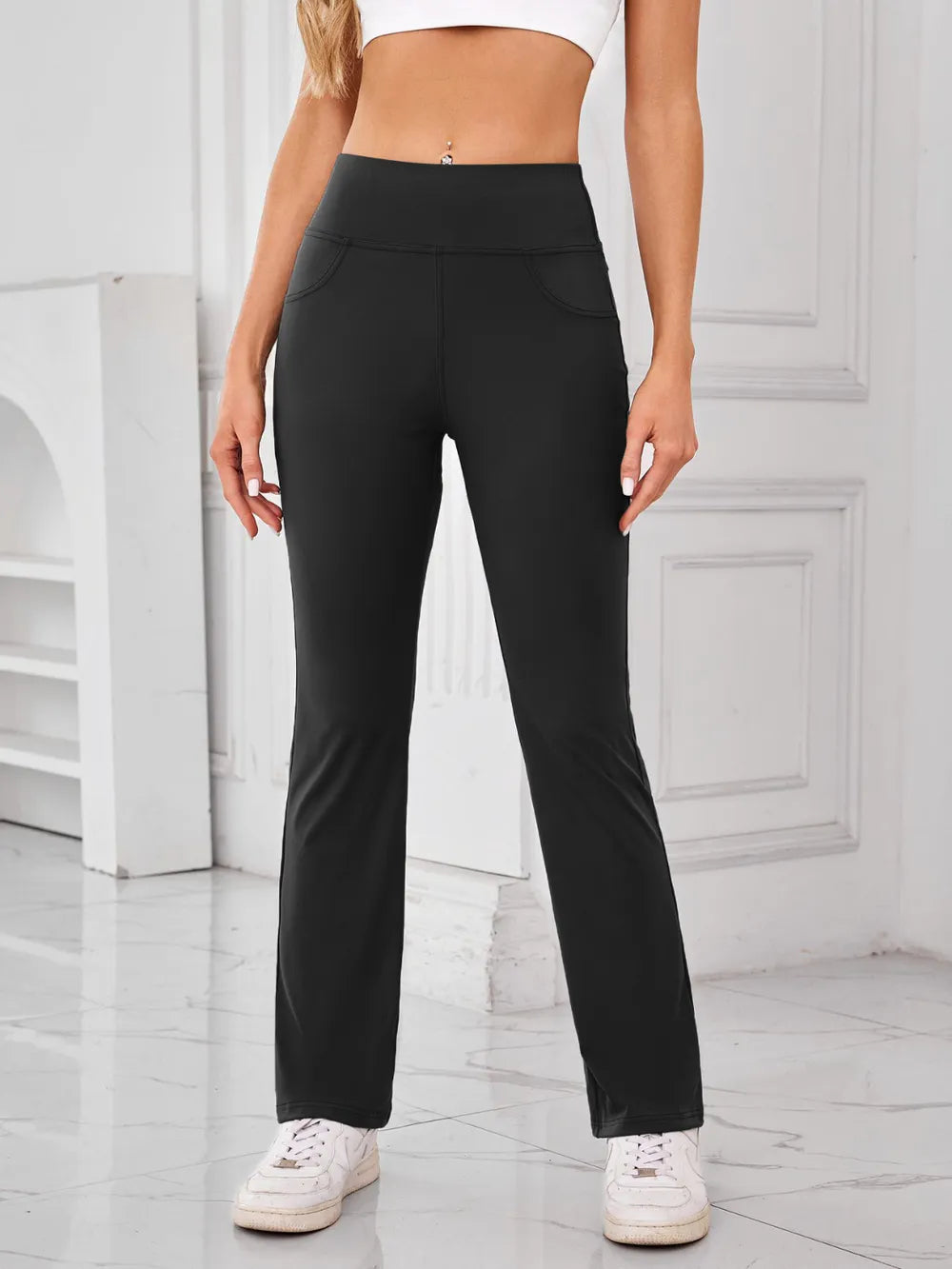 Lovelet High Waist Active Pants with Pockets - Byyde