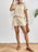 Texture Round Neck Top and Shorts Lounge Set - Byyde