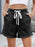 Drawstring Wash Denim Shorts - Byyde