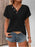 Textured V-Neck Short Sleeve Top - Byyde