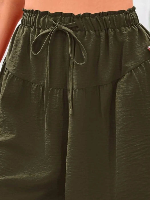 Full Size Casual Drawstring High Waist Relaxed Shorts Plus Size - Byyde