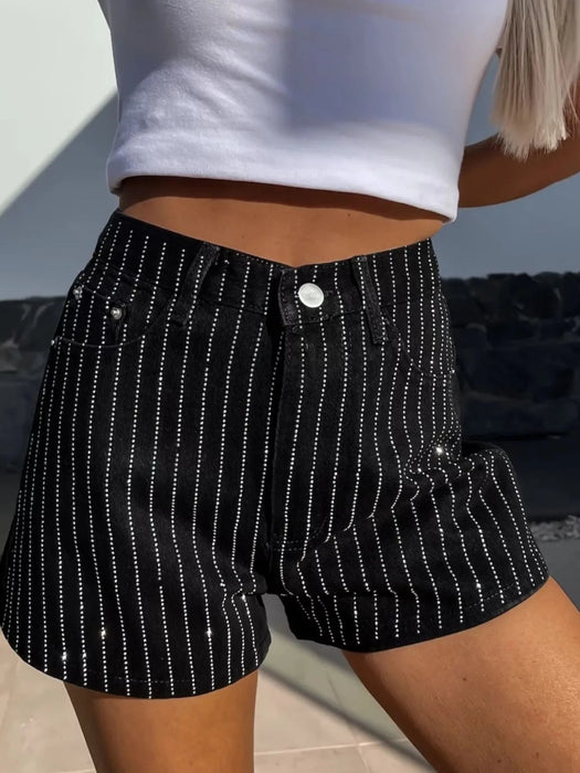 High Waist Wash Denim Shorts - Byyde
