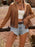 Fringe Studded Open Front Jacket - Byyde