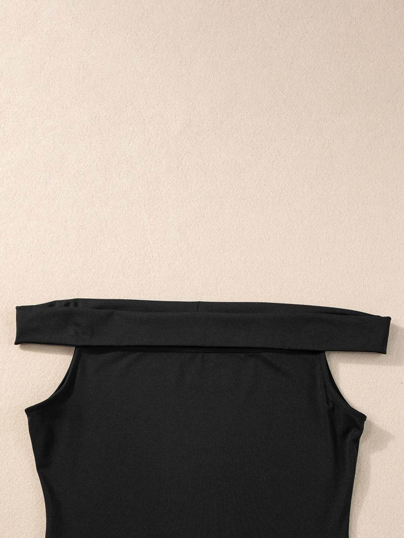 Folded Off Shoulder Slim Top - Byyde