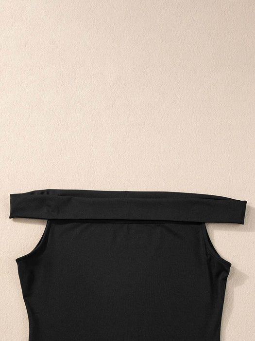 Folded Off Shoulder Slim Top - Byyde