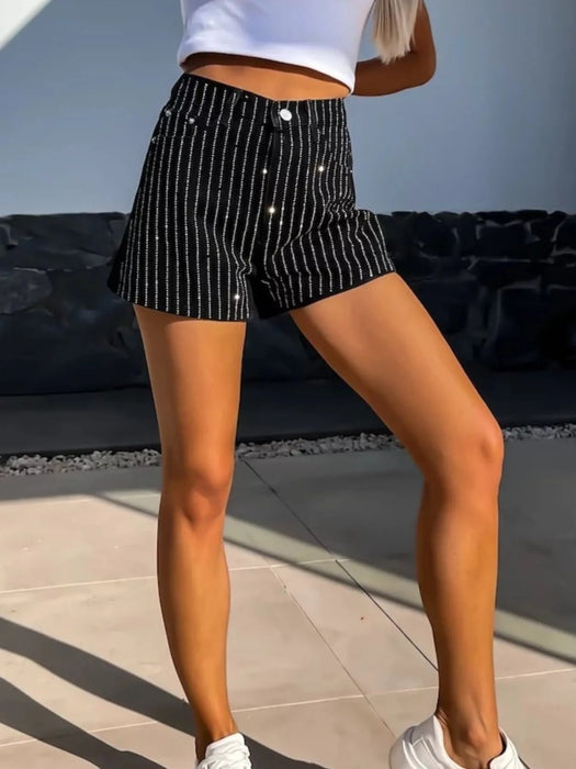 High Waist Wash Denim Shorts - Byyde