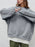 Round Neck Dropped Shoulder Long Sleeve Sweatshirt - Byyde