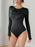 Perfee Flower Round Neck Long Sleeve Bodysuit - Byyde