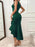 Ruffle Hem V-Neck Bodycon Dress - Byyde