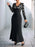 Lace V-Neck Long Sleeve Maxi Dress - Byyde