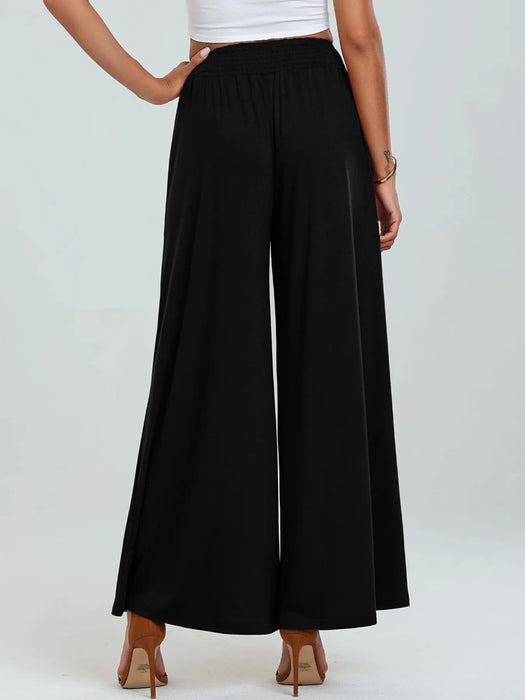High-Waisted Wide Leg Pants with Pockets - Byyde