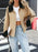 Color Block Button-Up Casual Jacket - Byyde