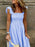 Smocked Gingham Maxi Dress with Ruffle Straps - Byyde