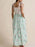 Floral Striped Maxi Cami Dress with Tie Straps - Byyde