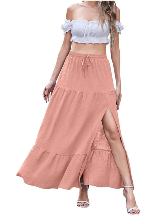 Full Size Slit Maxi Skirt Plus Size - Byyde