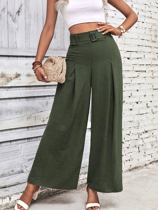High Waisted Wide Leg Pants - Byyde