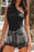 Rhinestone Fringe Distressed Denim Shorts - Byyde