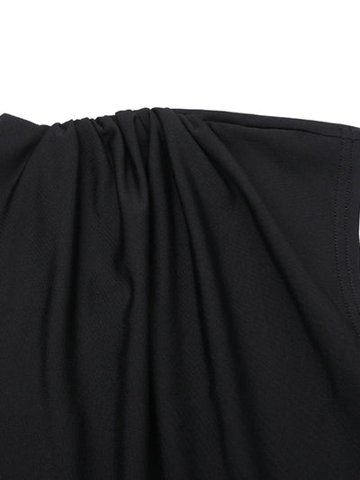 Ruched Slit Cap Sleeve Maxi Dress - Byyde