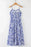 Floral Print Spaghetti Strap High Waist Dress - Byyde