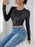 Perfee Flower Round Neck Long Sleeve Bodysuit - Byyde