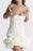 Ruched Square Neck Sleeve Mini Dress - Byyde