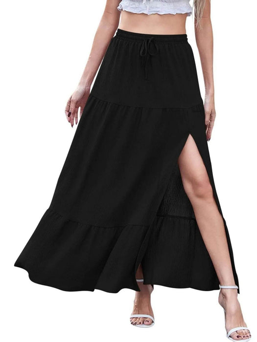 Full Size Slit Maxi Skirt Plus Size - Byyde