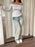 Off-Shoulder Long Sleeve Fitted T-Shirt - Byyde