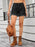 High Waist Rolled Hem Gradient Denim Shorts - Byyde