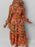 Smocked Floral Print Long Sleeve Maxi Dress - Byyde