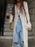 Ruffled Hem Openwork Longline Cardigan - Byyde