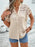 Swiss Dot Cutout Button Down Shirt - Byyde