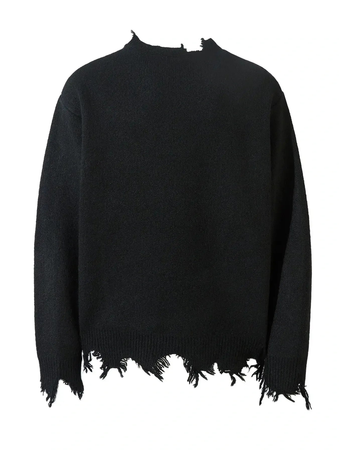 Men's Distressed Hem Half-Zip Sweater - Byyde