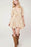 Boho Floral Tassel Tie V Neck Ruffle Wide Sleeve Mini Dress - Byyde