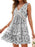 Printed V-Neck Sleeveless Mini Dress - Byyde