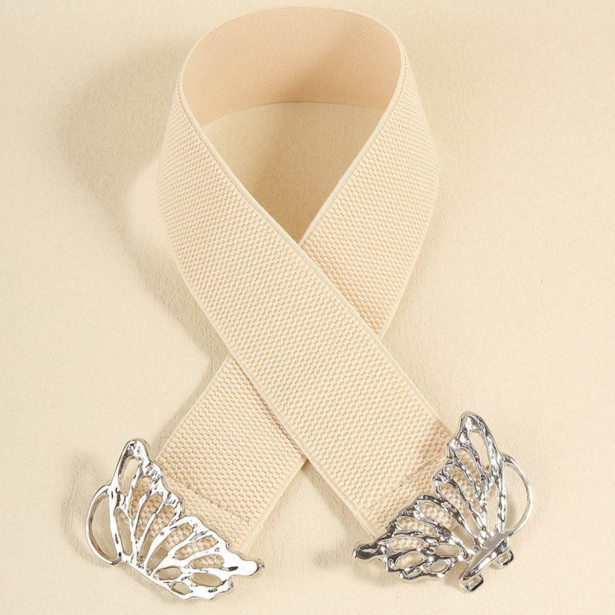 Butterfly Alloy Buckle Elastic Belt - Byyde
