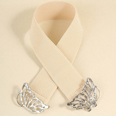 Butterfly Alloy Buckle Elastic Belt - Byyde