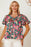 Floral Collared Neck Short Sleeve Blouse - Byyde