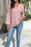 Texture V-Neck Long Sleeve Sweatshirt - Byyde