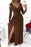 Slit Surplice Long Sleeve Maxi Dress - Byyde