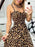 Full Size Leopard Print Spaghetti Strap Maxi Dress Plus Size - Byyde