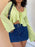 Ruffled Hem Tie-Front Cropped Cardigan - Byyde